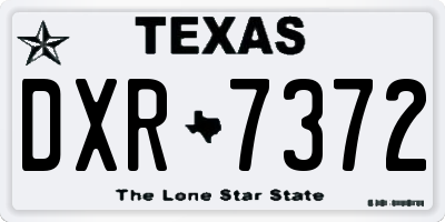 TX license plate DXR7372
