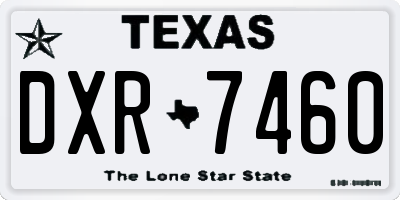 TX license plate DXR7460