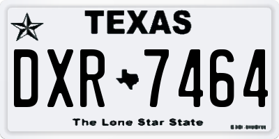 TX license plate DXR7464