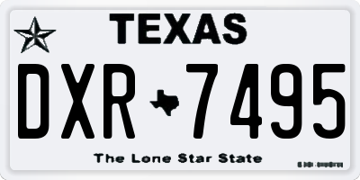 TX license plate DXR7495
