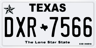 TX license plate DXR7566