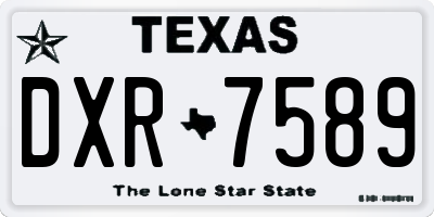 TX license plate DXR7589