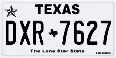 TX license plate DXR7627