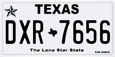 TX license plate DXR7656