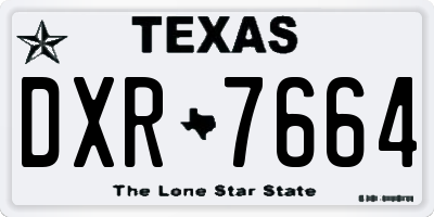 TX license plate DXR7664