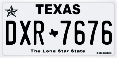 TX license plate DXR7676