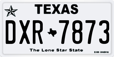 TX license plate DXR7873