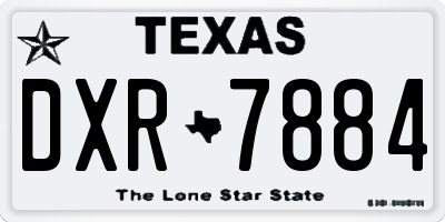 TX license plate DXR7884