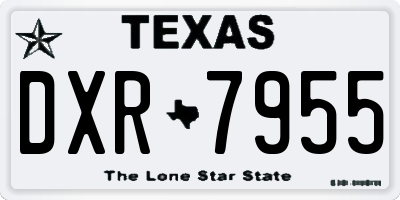TX license plate DXR7955