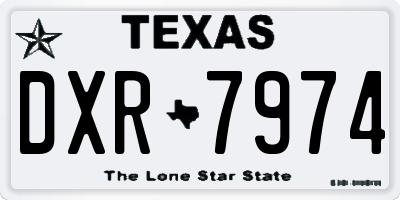 TX license plate DXR7974