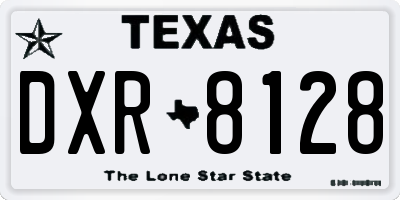 TX license plate DXR8128