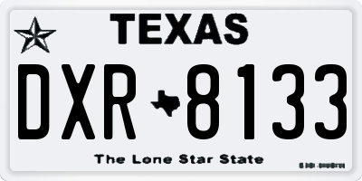 TX license plate DXR8133