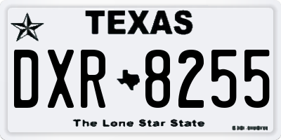 TX license plate DXR8255