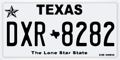 TX license plate DXR8282