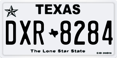 TX license plate DXR8284
