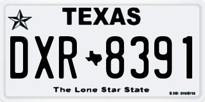 TX license plate DXR8391