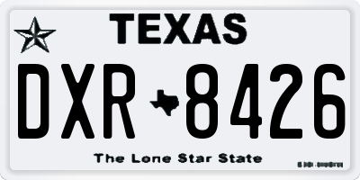TX license plate DXR8426