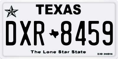 TX license plate DXR8459