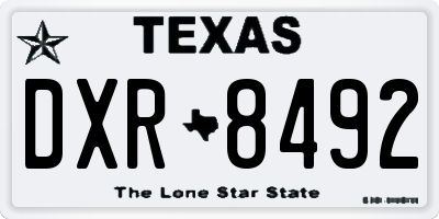 TX license plate DXR8492