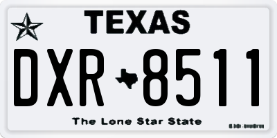 TX license plate DXR8511