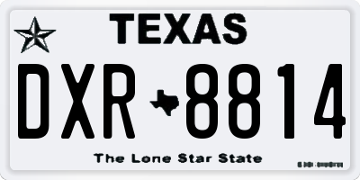TX license plate DXR8814