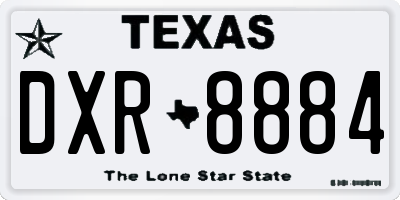 TX license plate DXR8884