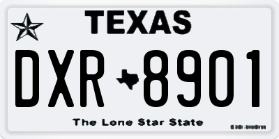 TX license plate DXR8901