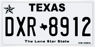 TX license plate DXR8912