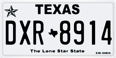 TX license plate DXR8914