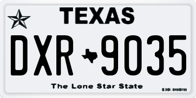 TX license plate DXR9035