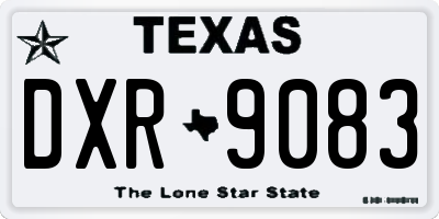 TX license plate DXR9083