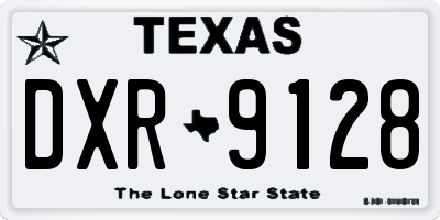 TX license plate DXR9128