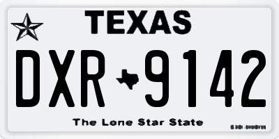 TX license plate DXR9142