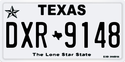 TX license plate DXR9148