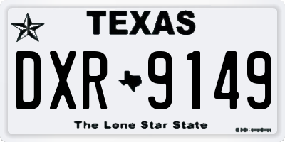 TX license plate DXR9149