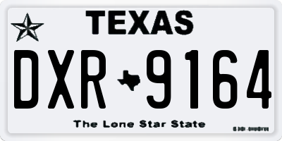 TX license plate DXR9164