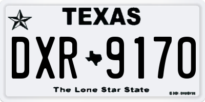 TX license plate DXR9170