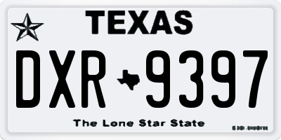 TX license plate DXR9397