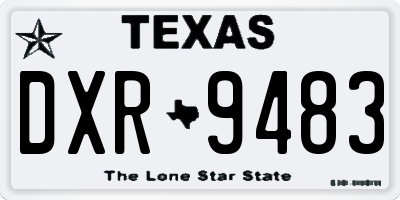 TX license plate DXR9483