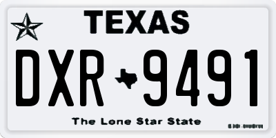 TX license plate DXR9491