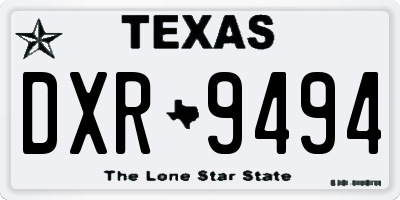 TX license plate DXR9494