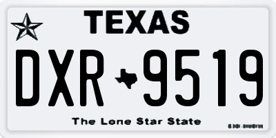 TX license plate DXR9519