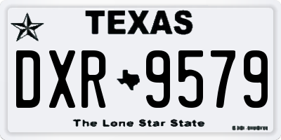 TX license plate DXR9579