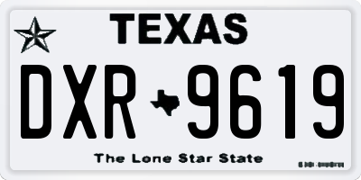 TX license plate DXR9619