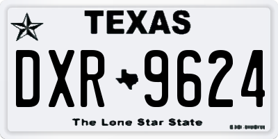 TX license plate DXR9624