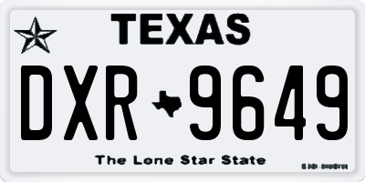 TX license plate DXR9649