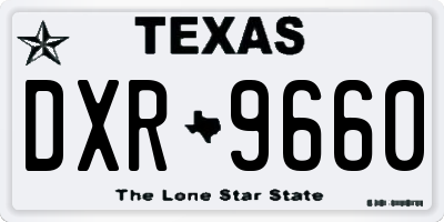TX license plate DXR9660