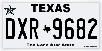 TX license plate DXR9682