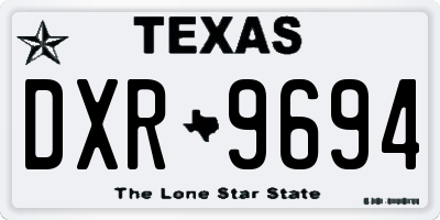 TX license plate DXR9694