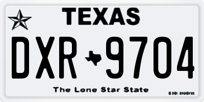 TX license plate DXR9704